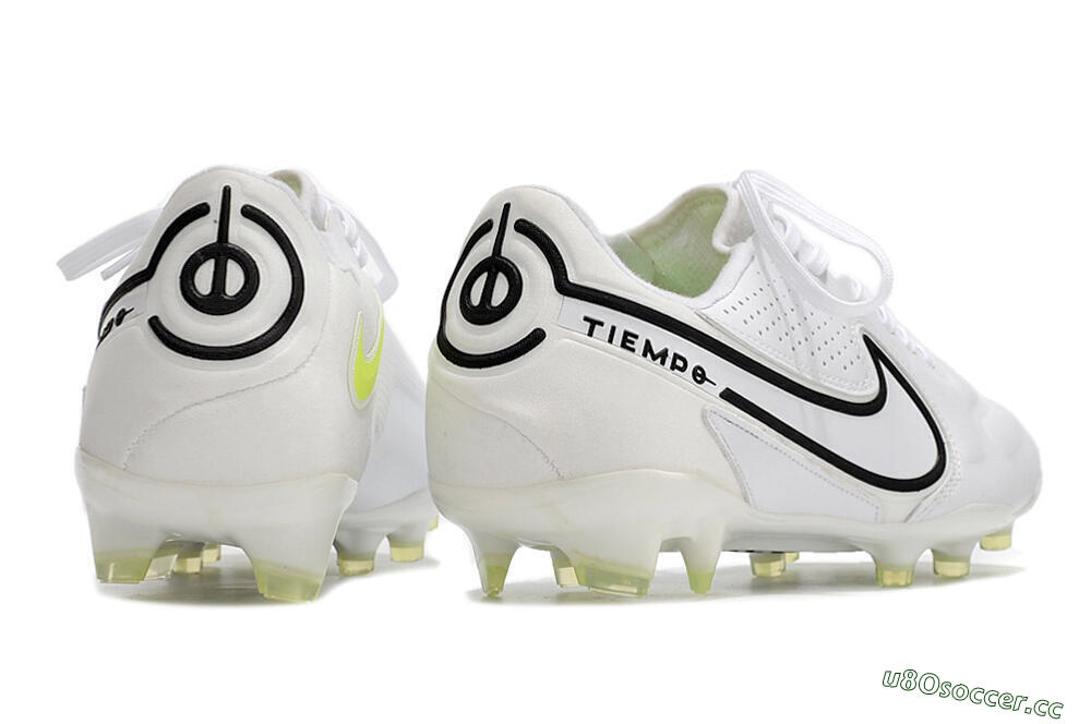Men's Nike Tiempo Legend 9 Elite FG Firm Ground Low-Tops Football Boots - White/Black 6
