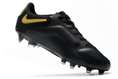 Men's Nike Tiempo Legend 9 Elite FG Firm Ground Low-Tops Football Boots - Black/Yellow