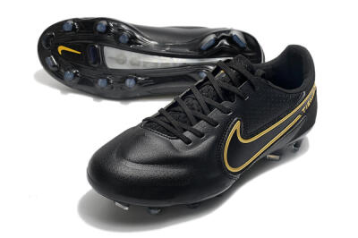 Men's Nike Tiempo Legend 9 Elite FG Firm Ground Low-Tops Football Boots - Black/Yellow