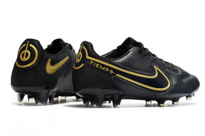 Men's Nike Tiempo Legend 9 Elite FG Firm Ground Low-Tops Football Boots - Black/Yellow