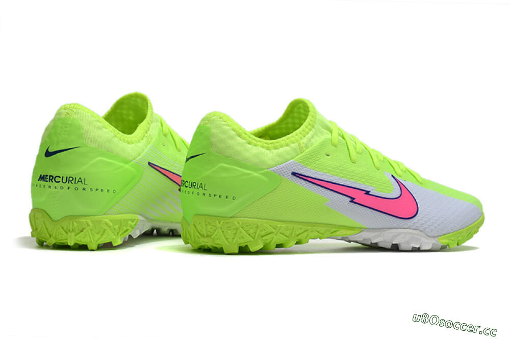 Men's Nike Mercurial Vapor 13 Pro TF Artificial Turf Low-Tops Football Shoes - Yellow/White/Pink 6