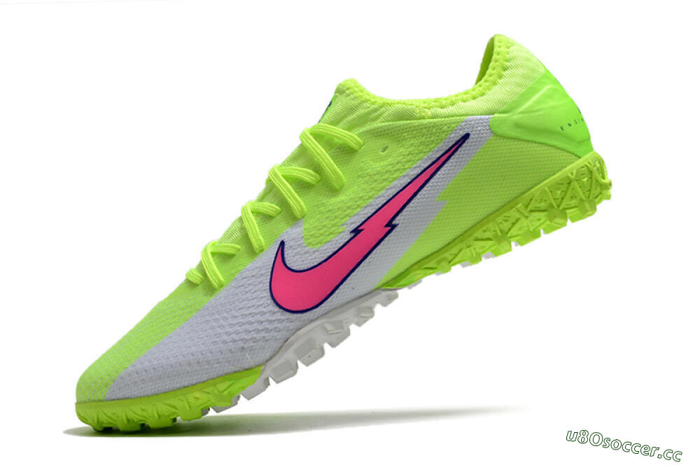 Men's Nike Mercurial Vapor 13 Pro TF Artificial Turf Low-Tops Football Shoes - Yellow/White/Pink 5