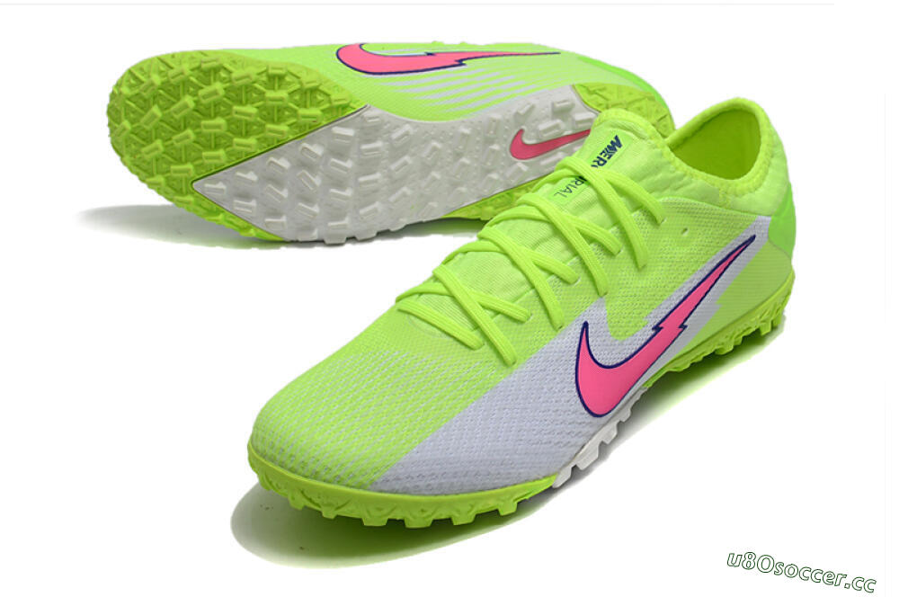 Men's Nike Mercurial Vapor 13 Pro TF Artificial Turf Low-Tops Football Shoes - Yellow/White/Pink 3