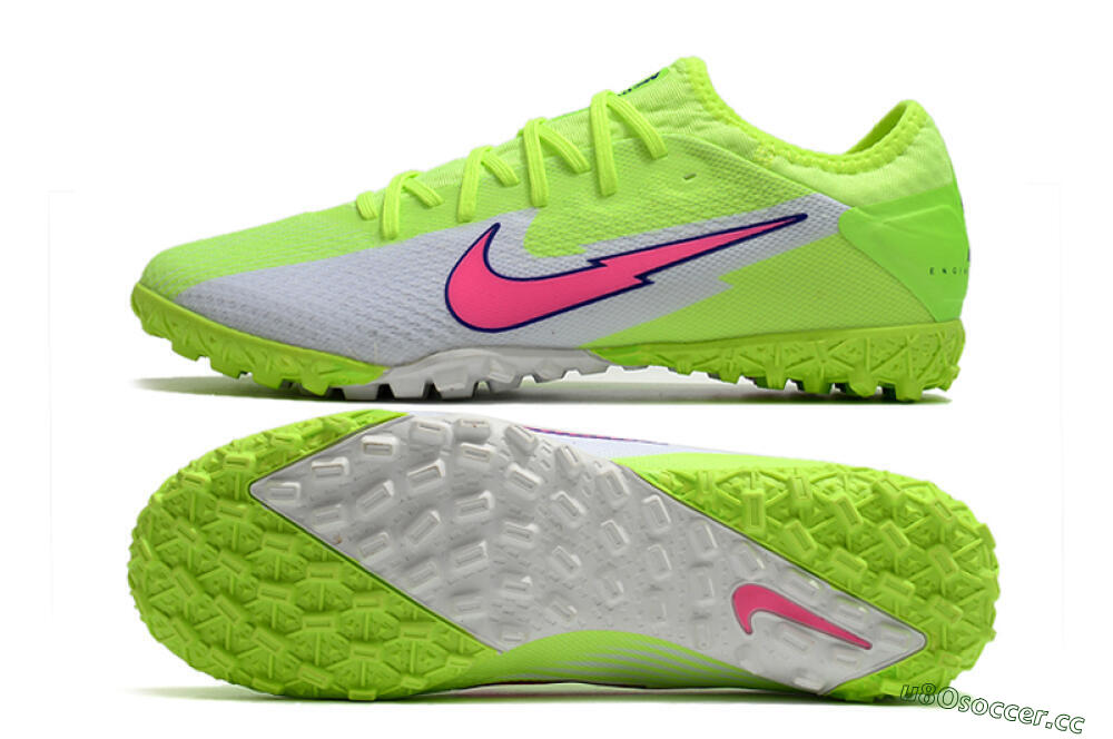 Men's Nike Mercurial Vapor 13 Pro TF Artificial Turf Low-Tops Football Shoes - Yellow/White/Pink 1