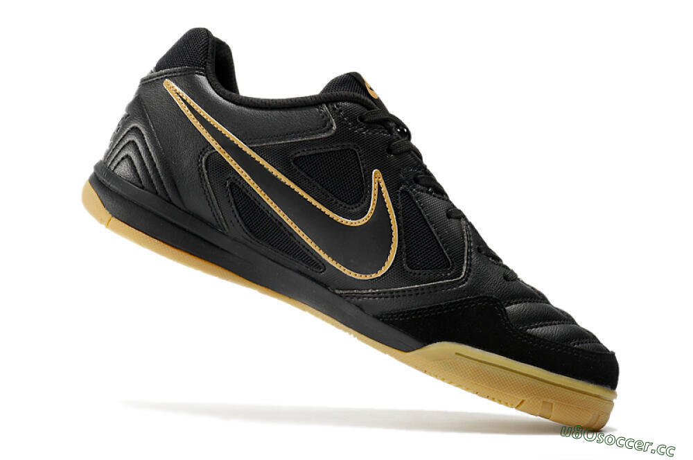 Men's Supreme x Nike SB Gato IC Indoor & Futsal Low-Tops Football Shoes - Black/Brown 4