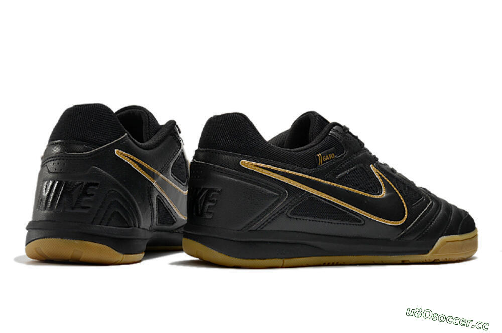 Men's Supreme x Nike SB Gato IC Indoor & Futsal Low-Tops Football Shoes - Black/Brown 6