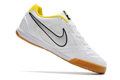 Men's Supreme x Nike SB Gato IC Indoor & Futsal Low-Tops Football Shoes - White/Silver/Yellow