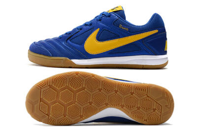 Men's Supreme x Nike SB Gato IC Indoor & Futsal Low-Tops Football Shoes - Blue/Yellow/White