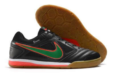 Men's Supreme x Nike SB Gato IC Indoor & Futsal Low-Tops Football Shoes - Black/Red/Green