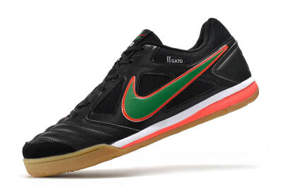 Men's Supreme x Nike SB Gato IC Indoor & Futsal Low-Tops Football Shoes - Black/Red/Green