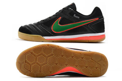 Men's Supreme x Nike SB Gato IC Indoor & Futsal Low-Tops Football Shoes - Black/Red/Green