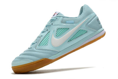 Men's Supreme x Nike SB Gato IC Indoor & Futsal Low-Tops Football Shoes - Jade/White/Brown