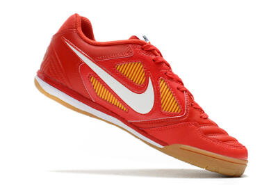 Men's Supreme x Nike SB Gato IC Indoor & Futsal Low-Tops Football Shoes - Red/White/Yellow