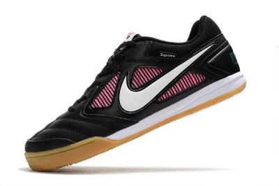 Men's Supreme x Nike SB Gato IC Indoor & Futsal Low-Tops Football Shoes - Black/White/Red
