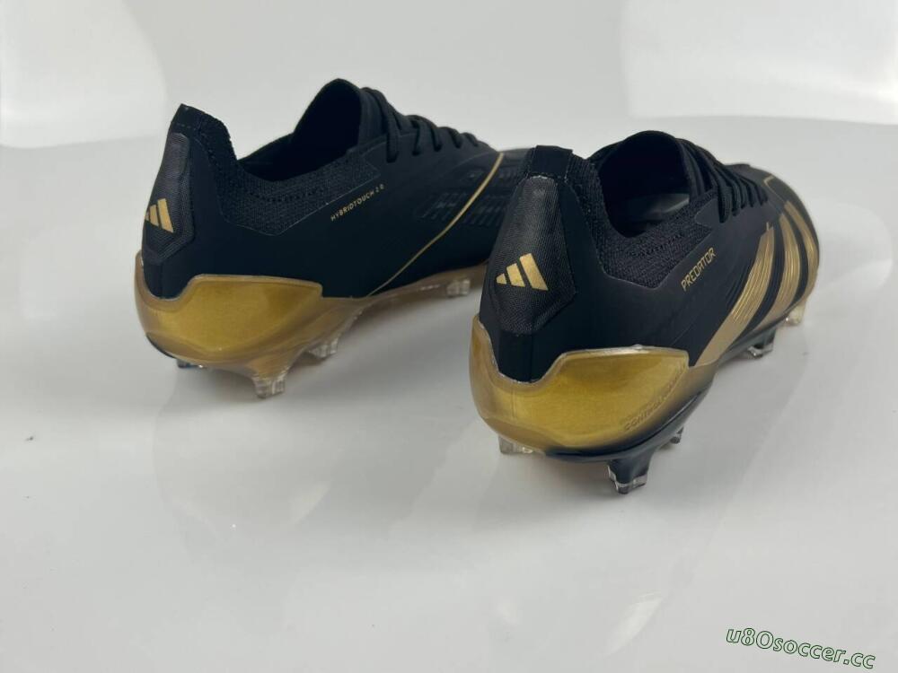 Men's Adidas Predator Elite Accuracy FG Firm Ground Low-Tops Football Boots - Black/Gold