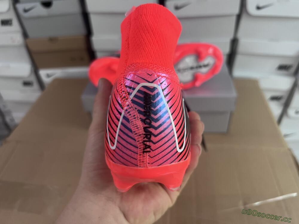 Women's Nike Air Zoom Mercurial Superfly 10 Elite FG Firm Ground High-Tops Football Boots - Red/Black/White
