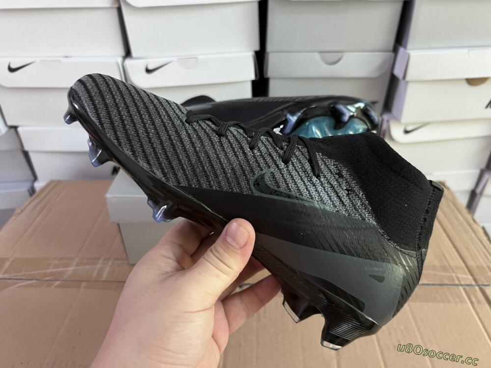 Men's Nike Air Zoom Mercurial Superfly 10 Elite FG Firm Ground High-Tops Football Boots - Black/Jade/Blue