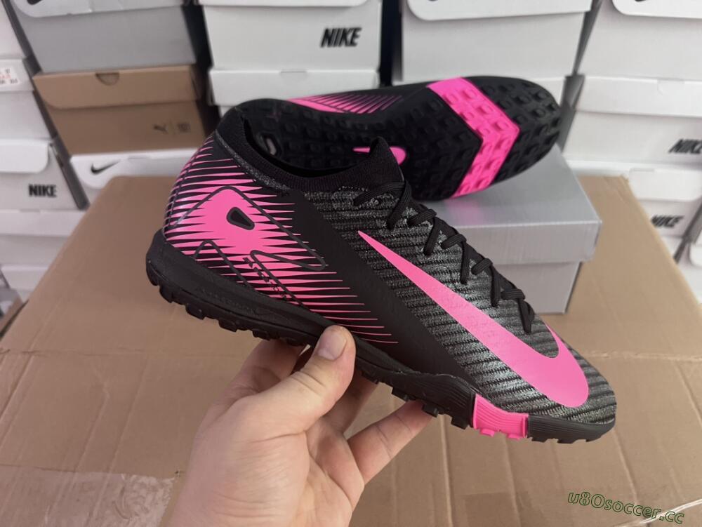 Unisex Nike Air Zoom Mercurial Vapor 16 Elite TF Artificial Turf Low-Tops Football Shoes - Black/Pink