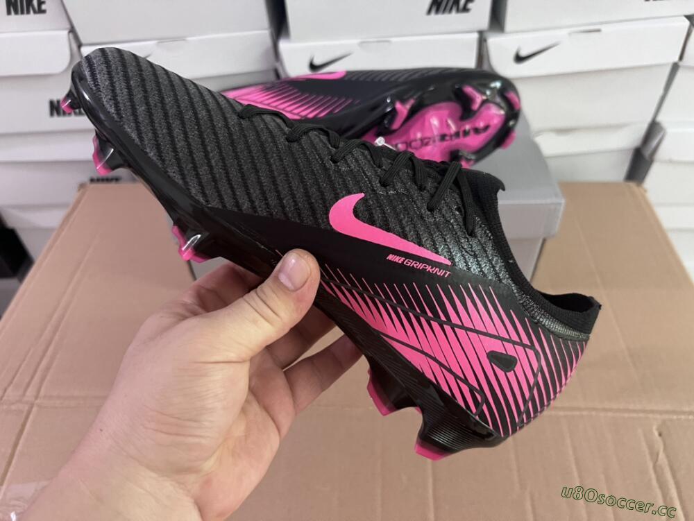 Unisex Nike Air Zoom Mercurial Vapor 16 Elite FG Firm Ground Low-Tops Football Boots - Black/Pink