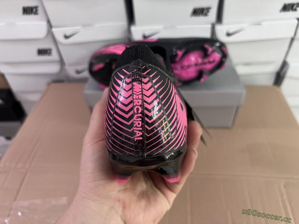 Unisex Nike Air Zoom Mercurial Vapor 16 Elite FG Firm Ground Low-Tops Football Boots - Black/Pink