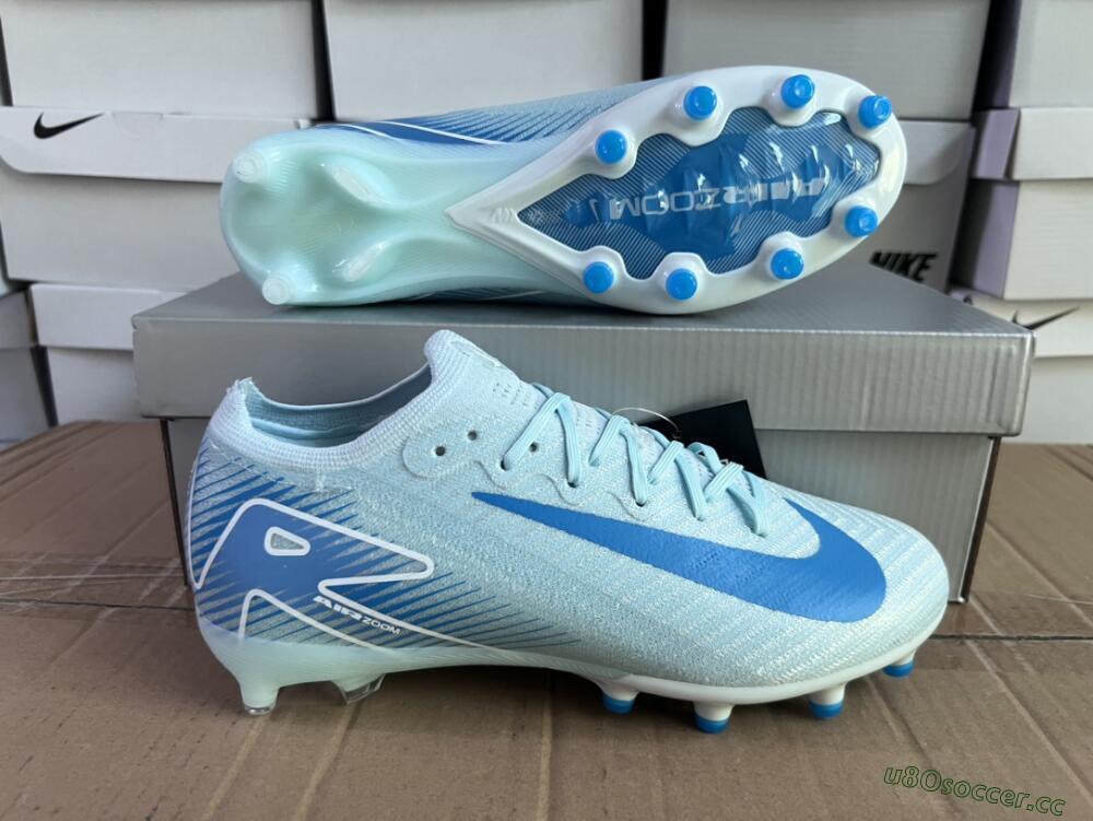 Unisex Nike Air Zoom Mercurial Vapor 16 Elite AG Artificial Grass Low-Tops Football Boots - Jade/Beige/Blue