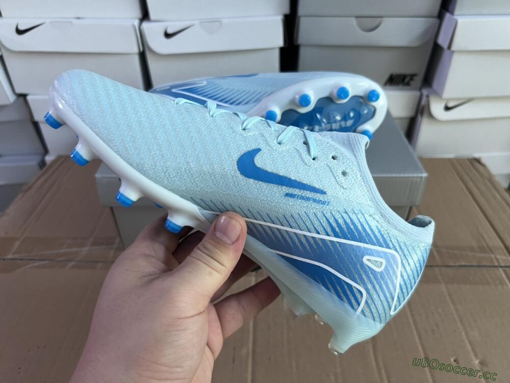 Unisex Nike Air Zoom Mercurial Vapor 16 Elite AG Artificial Grass Low-Tops Football Boots - Jade/Beige/Blue