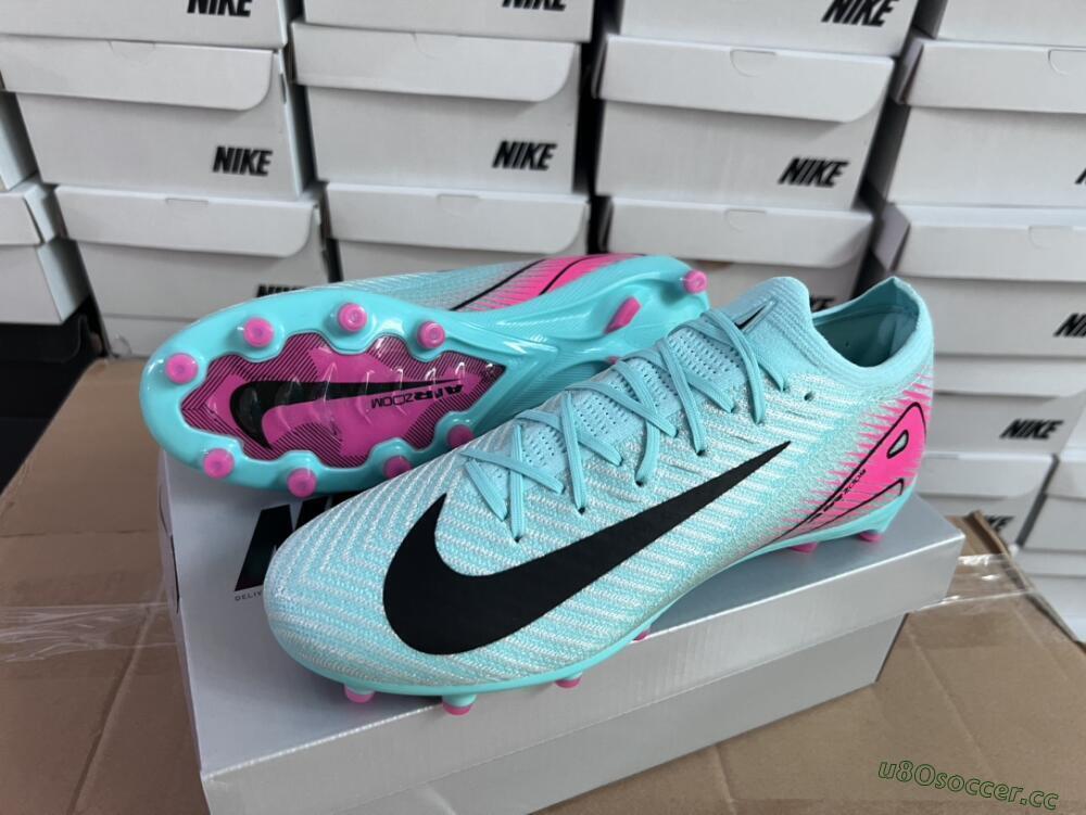 Unisex Nike Air Zoom Mercurial Vapor 16 Elite AG Artificial Grass Low-Tops Football Boots - Green/Pink/Black