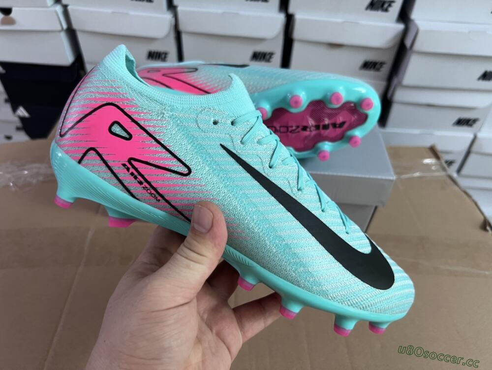 Unisex Nike Air Zoom Mercurial Vapor 16 Elite AG Artificial Grass Low-Tops Football Boots - Green/Pink/Black
