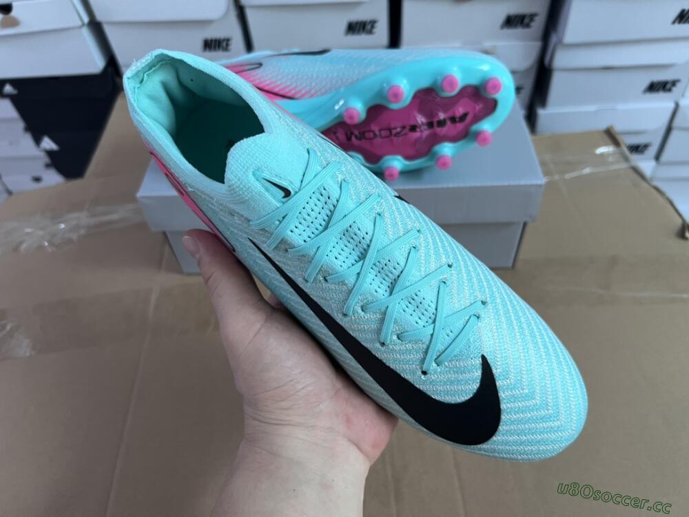 Unisex Nike Air Zoom Mercurial Vapor 16 Elite AG Artificial Grass Low-Tops Football Boots - Green/Pink/Black