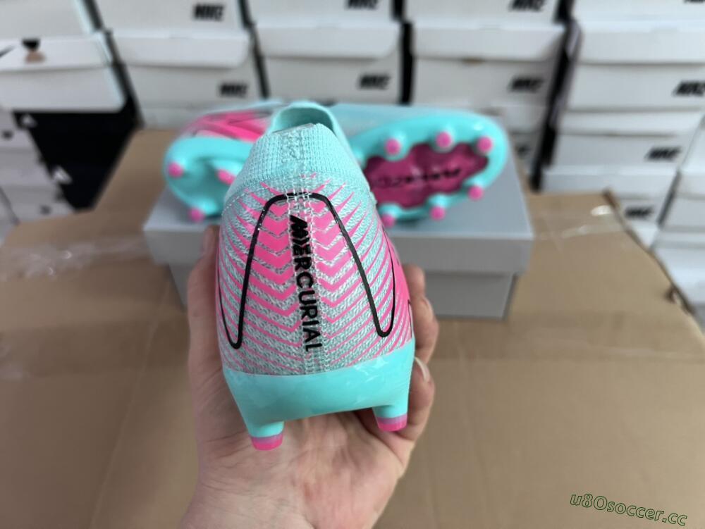 Unisex Nike Air Zoom Mercurial Vapor 16 Elite AG Artificial Grass Low-Tops Football Boots - Green/Pink/Black