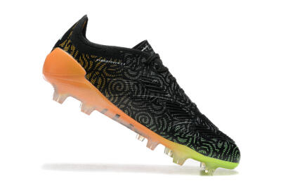 Men's Adidas Predator 24 Elite FG Firm Ground Low-Tops Football Boots - Black/White/Yellow/Orange