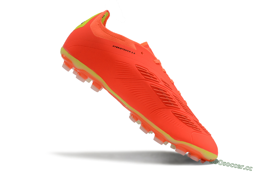 Men's Adidas Predator 24 Elite AG Artificial Grass Low-Tops Football Boots - Red/Silver/Yellow 4