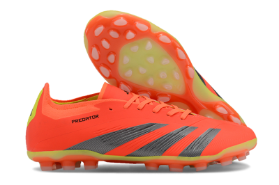 Men's Adidas Predator 24 Elite AG Artificial Grass Low-Tops Football Boots - Red/Silver/Yellow