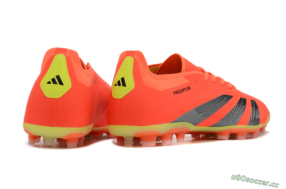 Men's Adidas Predator 24 Elite AG Artificial Grass Low-Tops Football Boots - Red/Silver/Yellow 6