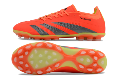 Men's Adidas Predator 24 Elite AG Artificial Grass Low-Tops Football Boots - Red/Silver/Yellow