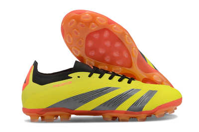 Men's Adidas Predator 24 Elite AG Artificial Grass Low-Tops Football Boots - Yellow/Silver/Red