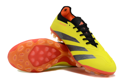 Men's Adidas Predator 24 Elite AG Artificial Grass Low-Tops Football Boots - Yellow/Silver/Red