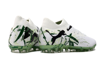 Men's Puma Future Ultimate MG Multi Ground Low-Tops Football Boots - White/Black/Green