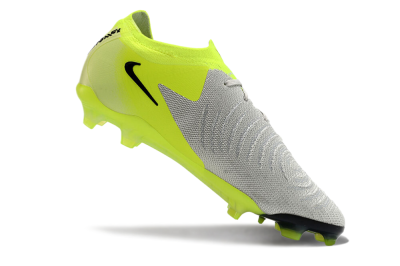 Men's Nike Phantom GX Elite FG Firm Ground Low-Tops Football Boots - Grey/Yellow/Black