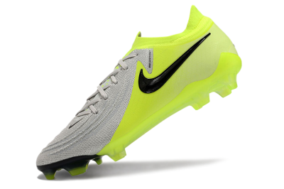 Men's Nike Phantom GX Elite FG Firm Ground Low-Tops Football Boots - Grey/Yellow/Black