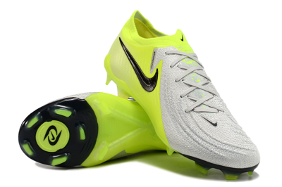 Men's Nike Phantom GX Elite FG Firm Ground Low-Tops Football Boots - Grey/Yellow/Black