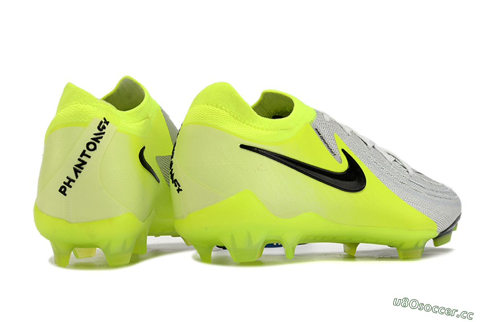 Men's Nike Phantom GX Elite FG Firm Ground Low-Tops Football Boots - Grey/Yellow/Black 6