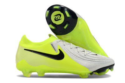 Men's Nike Phantom GX Elite FG Firm Ground Low-Tops Football Boots - Grey/Yellow/Black