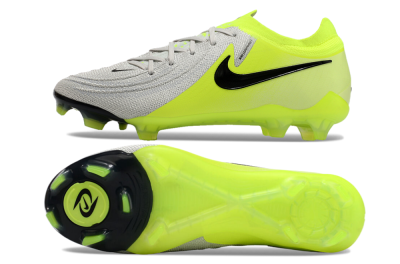 Men's Nike Phantom GX Elite FG Firm Ground Low-Tops Football Boots - Grey/Yellow/Black