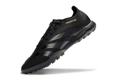 Men's Adidas Predator 24 Elite TF Artificial Turf Low-Tops Football Shoes - Black/Silver/Yellow