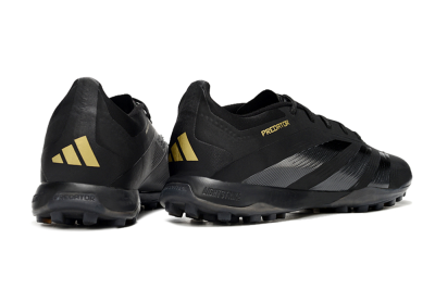Men's Adidas Predator 24 Elite TF Artificial Turf Low-Tops Football Shoes - Black/Silver/Yellow