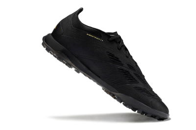 Men's Adidas Predator 24 Elite TF Artificial Turf Low-Tops Football Shoes - Black/Silver/Yellow