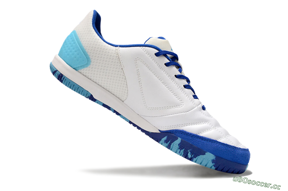 Men's Adidas Top Sala Competition IC Indoor & Futsal Low-Tops Football Shoes - White/Blue/Beige 4