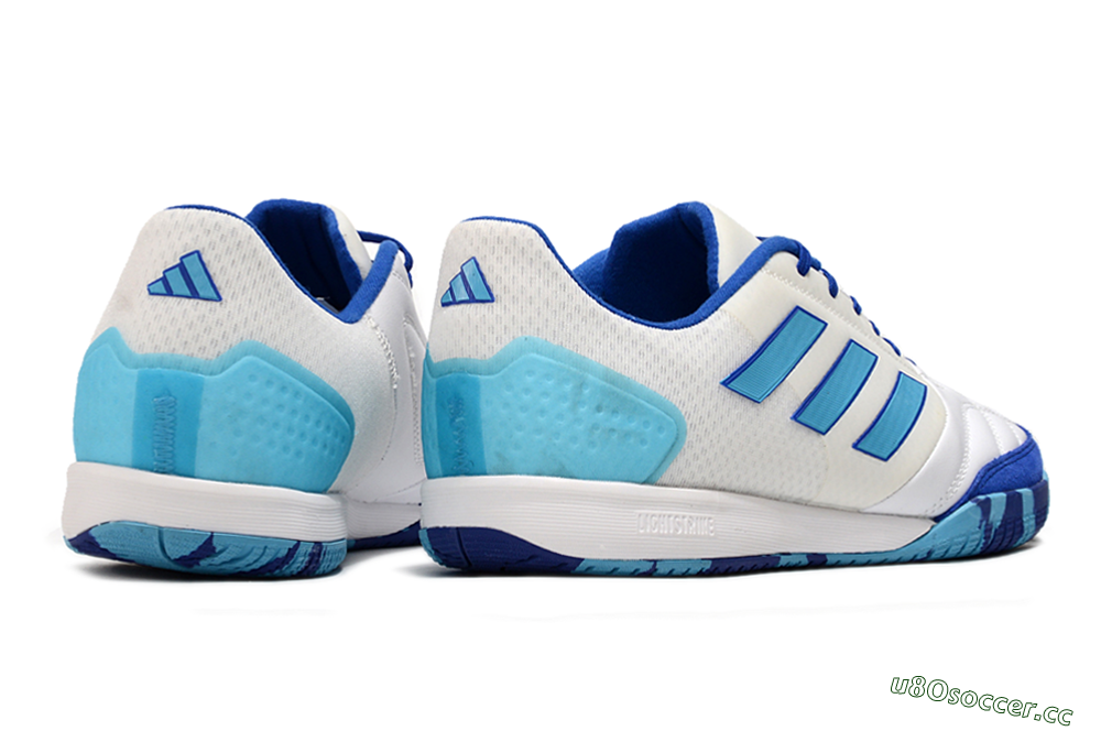 Men's Adidas Top Sala Competition IC Indoor & Futsal Low-Tops Football Shoes - White/Blue/Beige 6