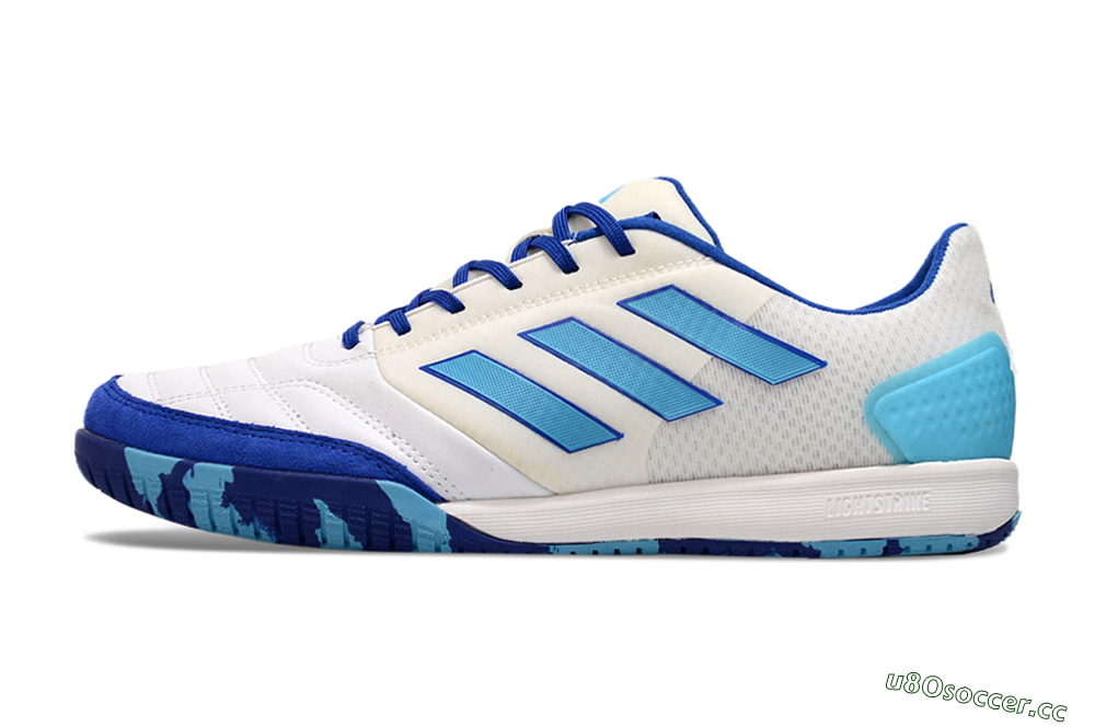 Men's Adidas Top Sala Competition IC Indoor & Futsal Low-Tops Football Shoes - White/Blue/Beige 0